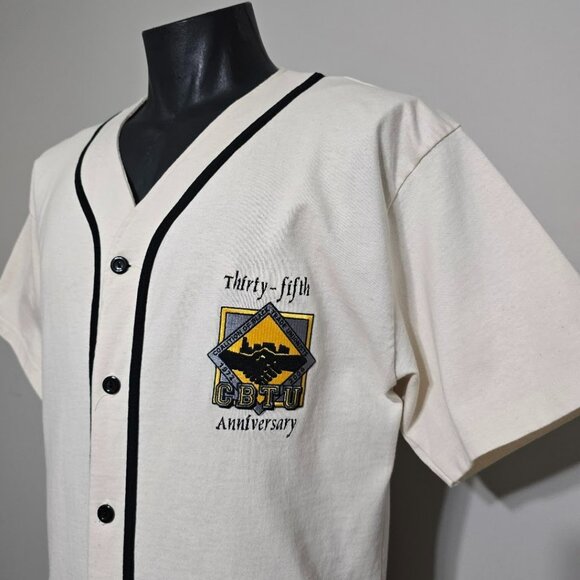 CBTU Coalition Black Trade Unionists Baseball Jersey Shirt Size L Made In USA - Picture 1 of 11